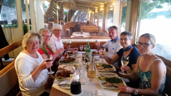 Underbar middag vid havet.