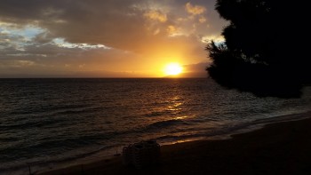 Solnedgång över Adriatiska havet.